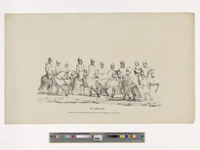 Margaret of Constantinople surrounded by courtiers