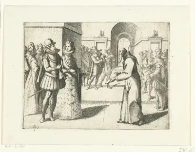 Margaretha van Oostenrijk en Filips III ontvangen dankbetuigingen van de koning van Beieren