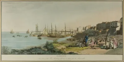 Margate, Inner View of the Pier, Bathing Rooms, and taken from the Shipwrights