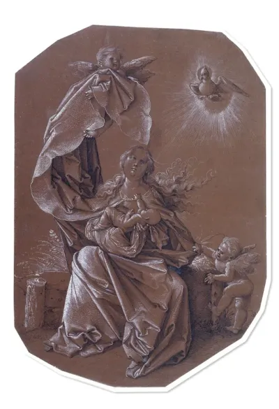 Maria auf der Rasenbank