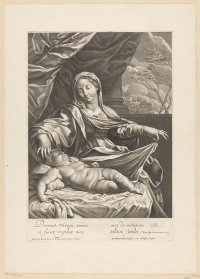 Maria bij het slapende Christuskind
