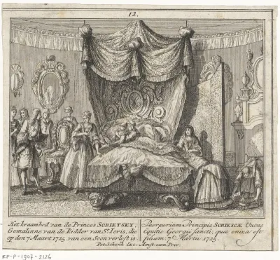 Maria Clementina Sobieska in het kraambed