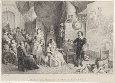 Maria de Medici bij Rubens in zijn atelier