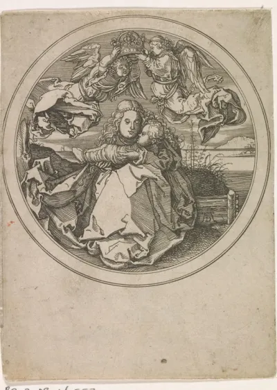 Maria door twee engelen gekroond
