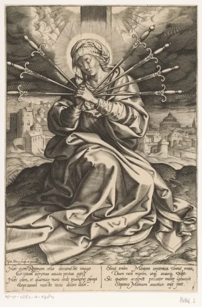 Maria door zeven zwaarden doorboord