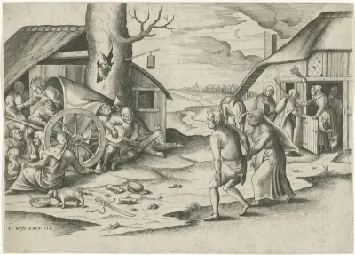 Maria en Jozef bij een herberg