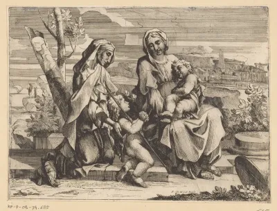 Maria en kind met Elisabeth en Johannes