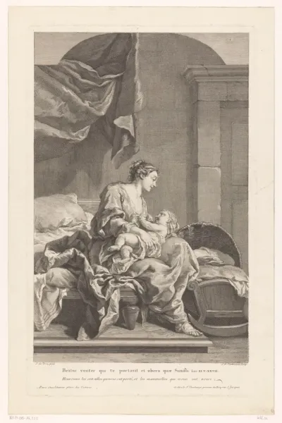 Maria geeft het Christuskind de borst (Maria lactans)