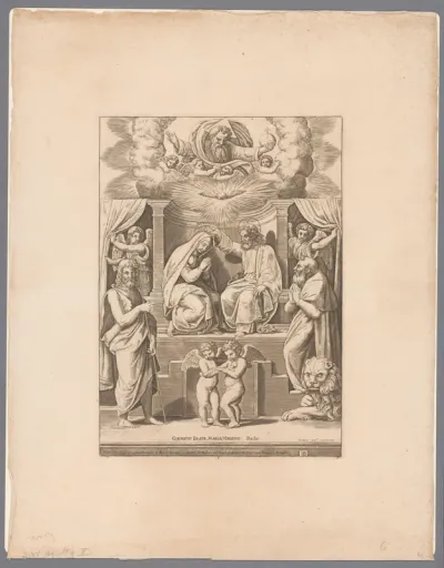 Maria gekroond door Christus