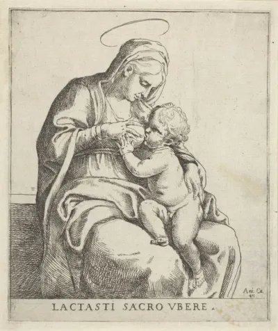 Maria het Christuskind voedend