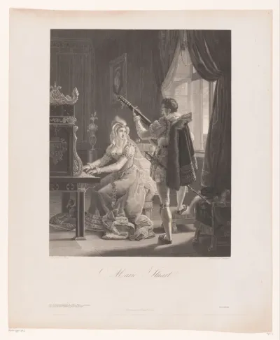 Maria I Stuart musicerend met edelman