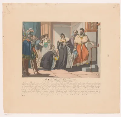 Maria I Stuart op weg naar het schavot
