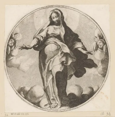 Maria in de wolken