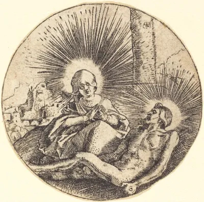 Maria Kneeling over Corpse of Christ