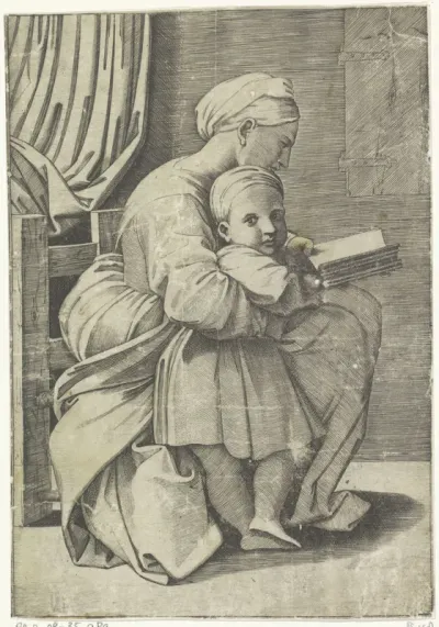 Maria leert het Christuskind lezen