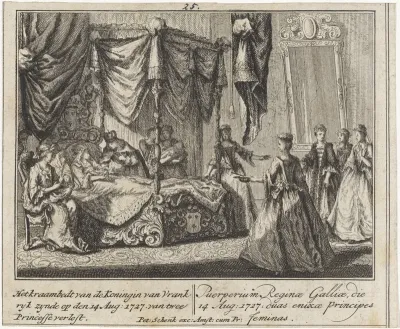 Maria Lesczinska in het kraambed