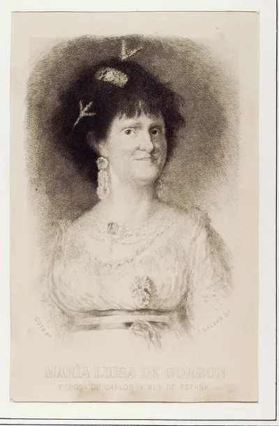 María Luisa de Borbón esposa de Carlos IV Rey de España [Material gráfico]