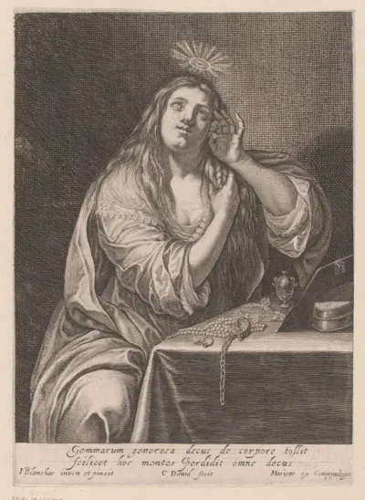 Maria Magdalena aan haar toilettafel