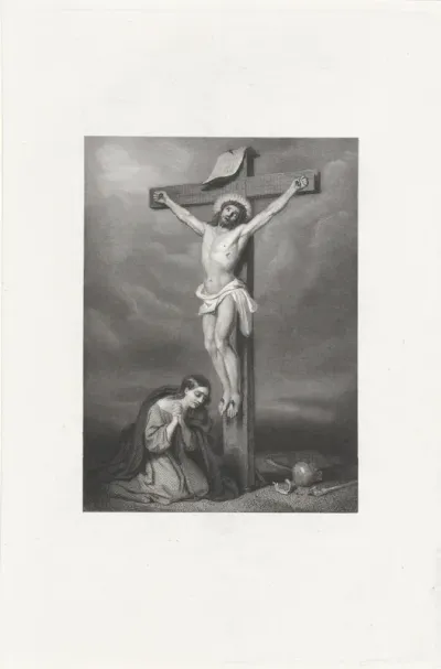 Maria Magdalena bij het kruis