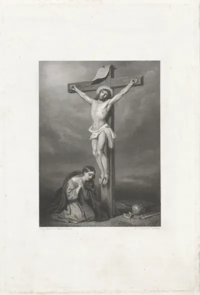 Maria Magdalena bij het kruis