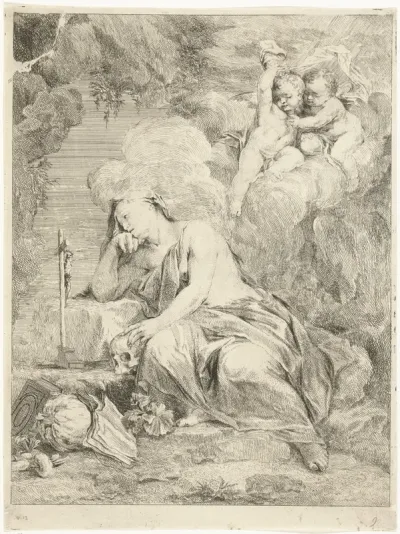 Maria Magdalena mediterend