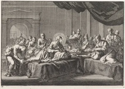 Maria Magdalena wast de voeten van Christus