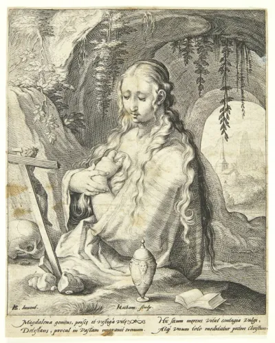 Maria Magdalene bedende i ørkenen