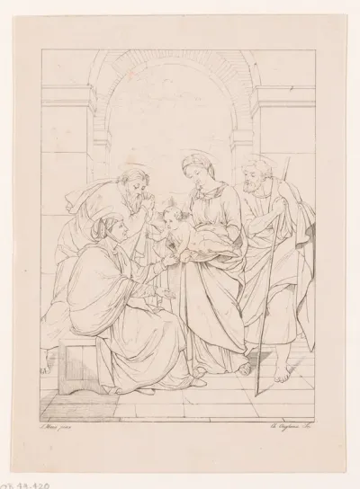Maria met Christus en heiligen