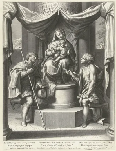 Maria met Christus tussen de heilige Rochus en de heilige Sebastiaan