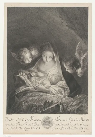 Maria met Christuskind en cherubijnen