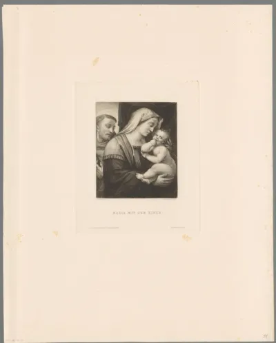Maria met Christuskind en een heilige