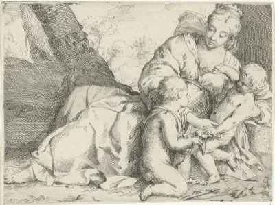 Maria met Christuskind en Johannes de Doper