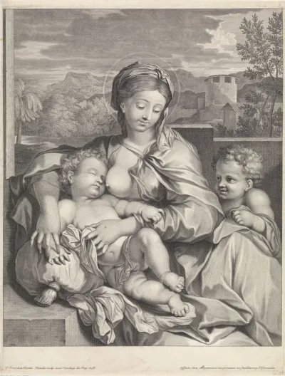 Maria met Christuskind en Johannes de Doper