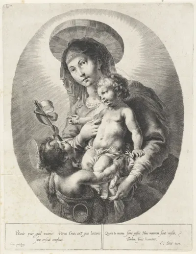 Maria met Christuskind en Johannes de Doper