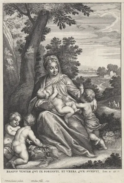 Maria met Christuskind en Johannes de Doper