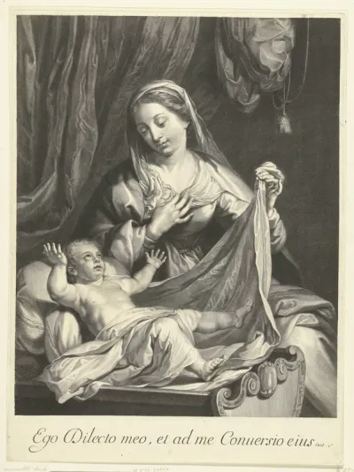 Maria met Christuskind in kribbe