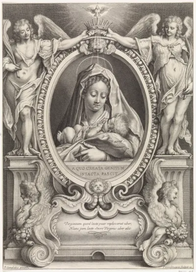 Maria met Christuskind in ovaal
