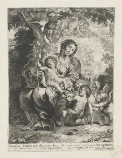 Maria met Christuskind, Johannes de Doper en engelen