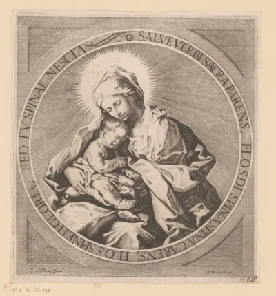 Maria met Christuskind op de schoot