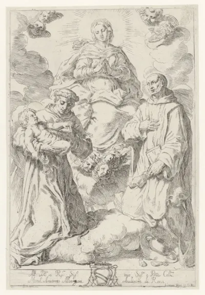 Maria met de heilige Antonius en de heilige Niccolò Albergati