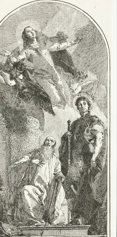 Maria met de heiligen Antonius en Joris