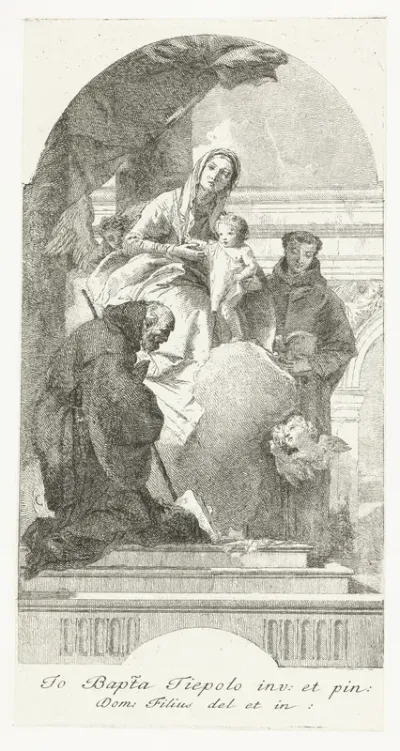 Maria met de heiligen Antonius van Padua en Franciscus van Paola