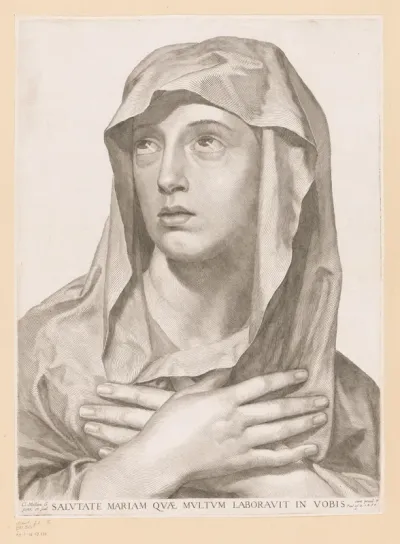 Maria met gekruiste handen