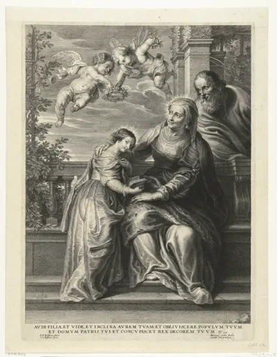 Maria met haar ouders Anna en Joachim