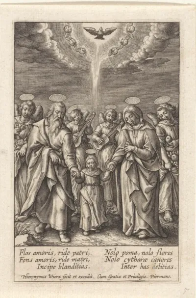 Maria met haar ouders Joachim en Anna