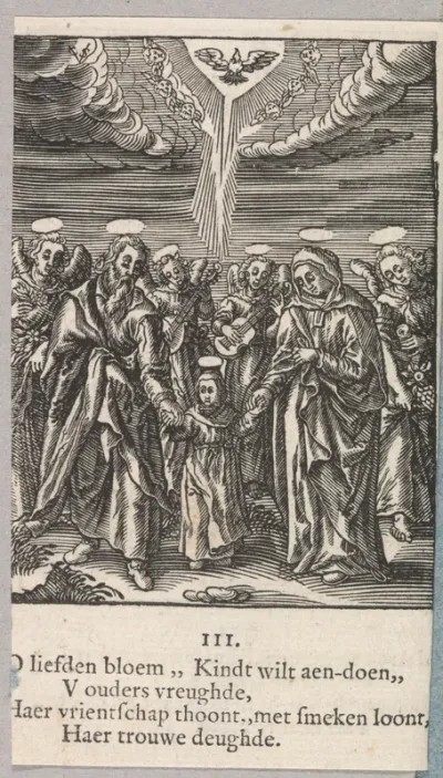 Maria met haar ouders Joachim en Anna