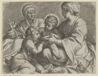 Maria met het Christuskind, de jonge Johannes de Doper en Elisabet