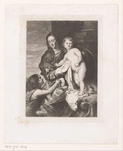 Maria met het Christuskind en de jonge Johannes de Doper