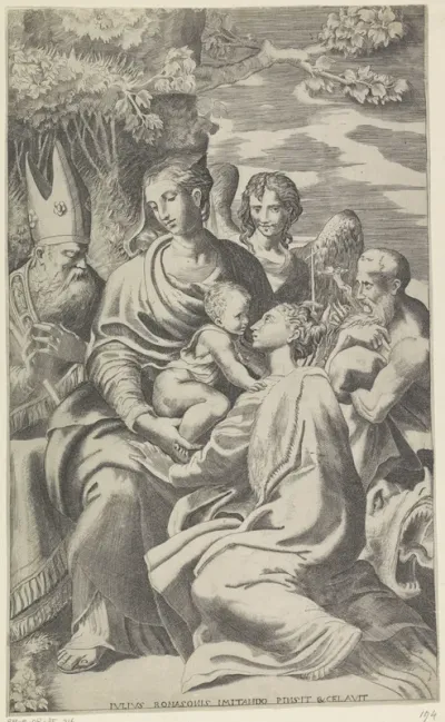 Maria met het Christuskind en heiligen