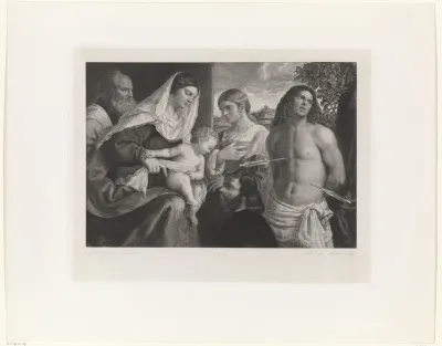 Maria met Kind bij H. Sebastiaan
